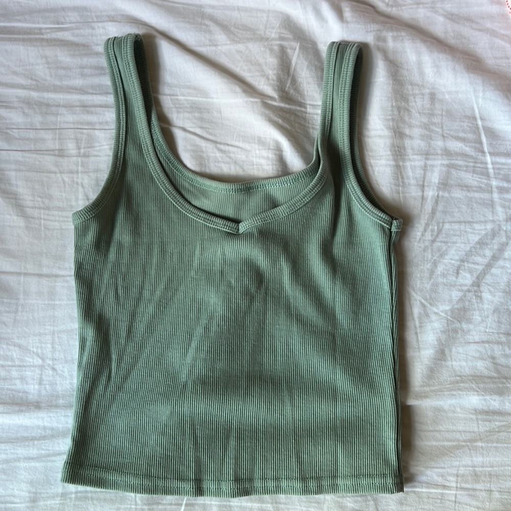 Shein small sage green tank top